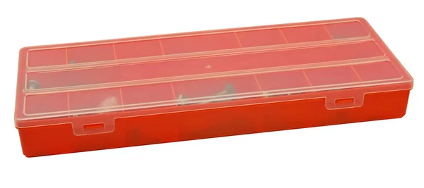 plastic organiser with storage compartments on white