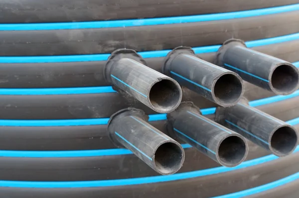 Plastic sewage well on construction sites — Stock Image Plastic Sewage Well Construction Sites Royalty Free Stock Images