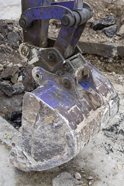 part of modern excavator machines on construction sites