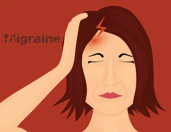 Migraine vector illustration — Stock Vector