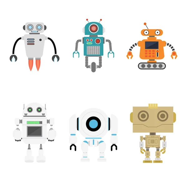 Set of vector robots. — Stock Vector