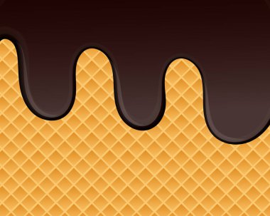 Çikolata kaplı gofret desen