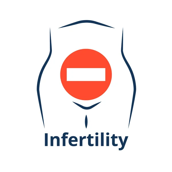 Icône d'infertilité. Illustration conceptuelle du problème de fertilité — Image vectorielle