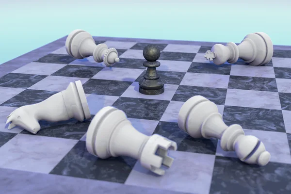 Een schaakspel — Stockfoto