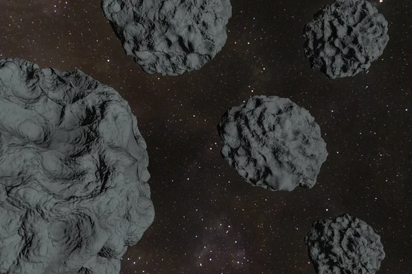 Астероидное поле — стоковое фото