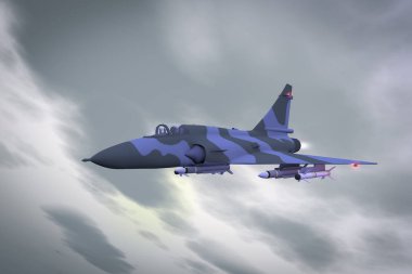 Bir jet avcı uçağı