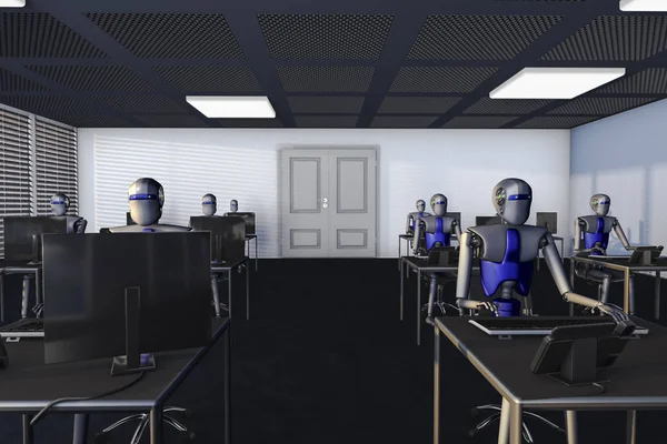 Robots in a big office