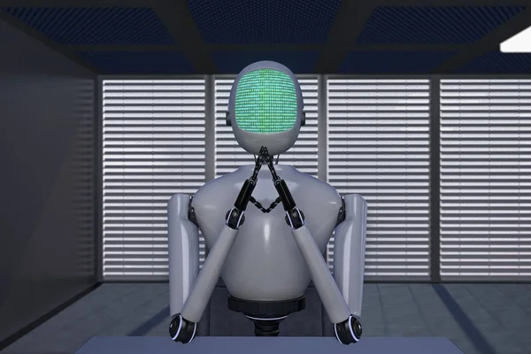 Robotar i ett kontor — Stockfoto