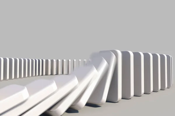 The domino effect in action — Stock Photo, Image