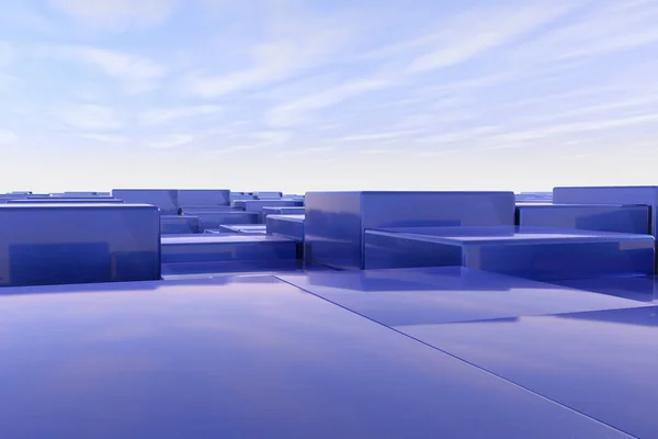 Many blue cubes — Stock Photo, Image