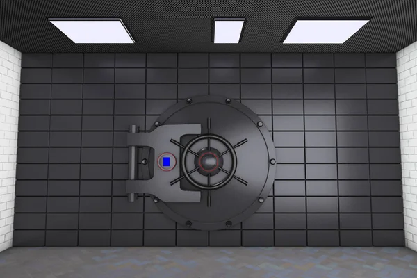 Metallic bank vault