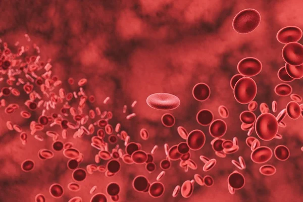 Um close-up de células sanguíneas — Fotografia de Stock