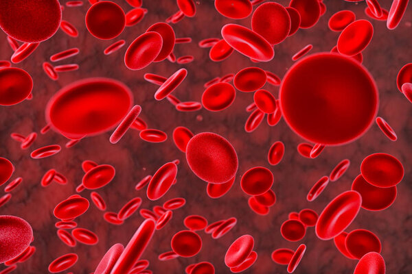 a close up of blood cells