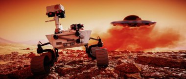 tanımlanamayan bir uçan cisim Mars aracının arkasına düşer (3d yırtılma