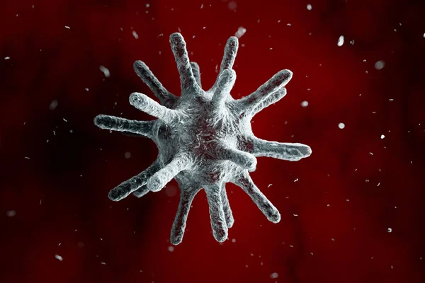 Primer Plano Virus Infeccioso Renderización — Foto de Stock