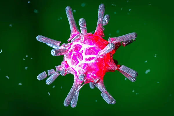 Destruye Virus Infeccioso Renderizado — Foto de Stock