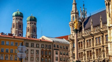 Bavyera Almanya 'daki Münih Marienplatz