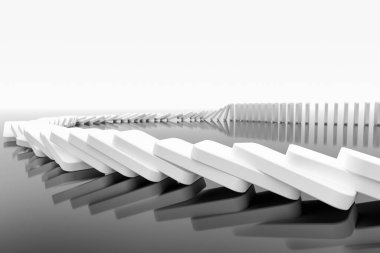 Eylemde domino etkisi (3d yorumlama)