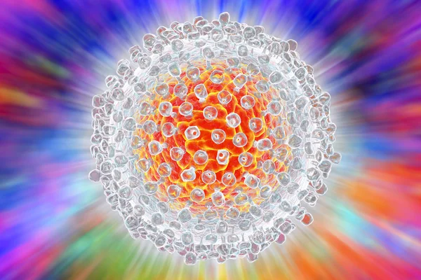 Ilustración del virus de la hepatitis C — Foto de Stock