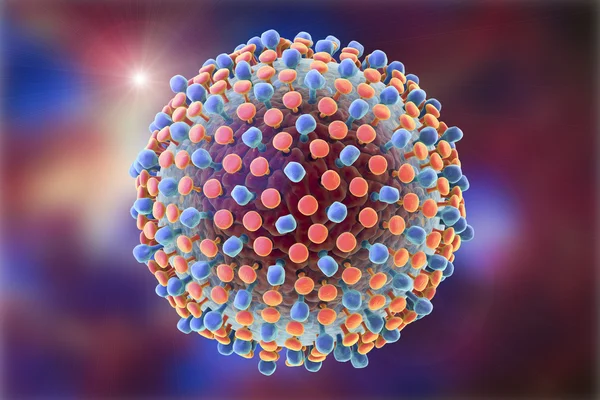 Ilustrasi virus Hepatitis C — Stok Foto