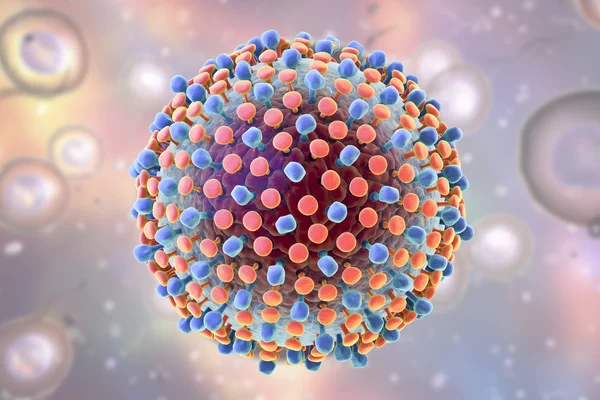 Ілюстрація вірусу гепатиту С — стокове фото