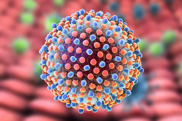 Ілюстрація вірусу гепатиту С — стокове фото