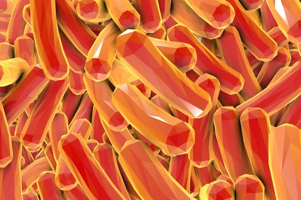 Ilustración poligonal baja de bacterias — Foto de Stock
