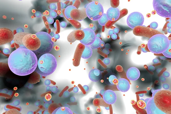 Biofilme de bactérias resistentes a antibióticos — Fotografia de Stock