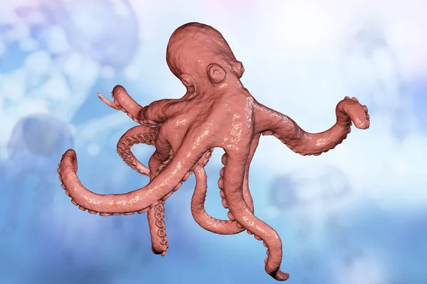 Octopus in water — Stockfoto