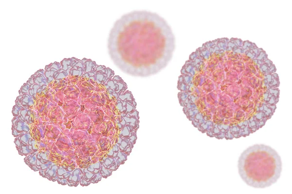 Rotavirus isolé sur fond blanc — Photo