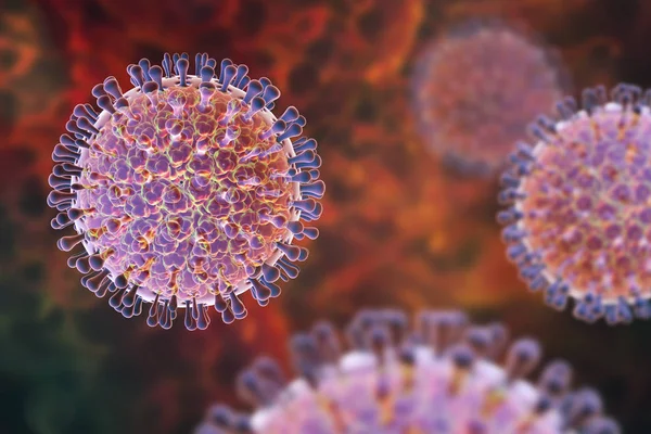 カラフルな背景にロタウイルス感染 — ストック写真
