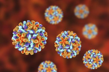 Heptitis B virüs renkli arka plan üzerinde