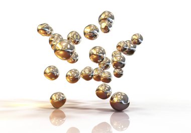 Gold nanoparticles illustration clipart