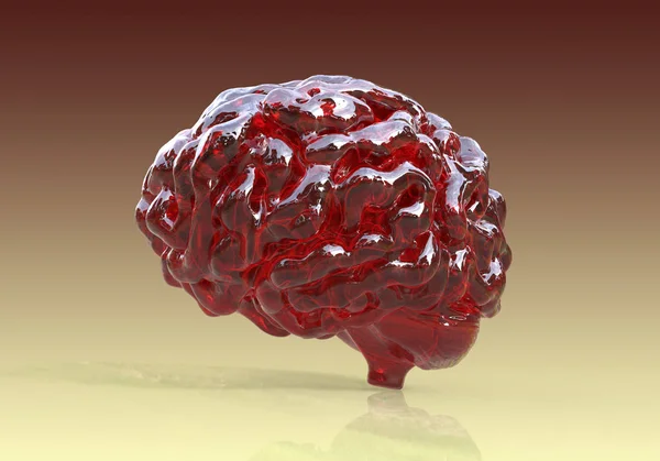 Cérebro humano, ilustração — Fotografia de Stock