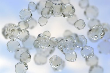 Sıvı molekülleri, illüstrasyon