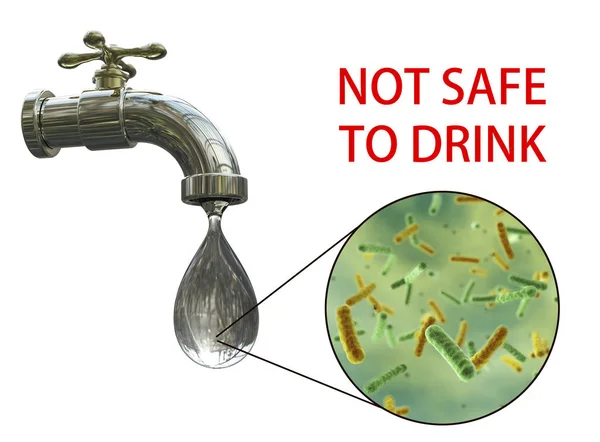 Concepto de seguridad del agua potable — Foto de Stock