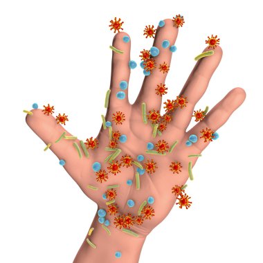 Dirty hands, conceptual image clipart