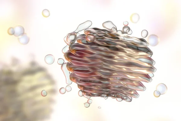 Aparat Golgiego komórki, zbliżenie — Zdjęcie stockowe