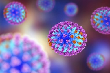 Influenza viruses illustration clipart