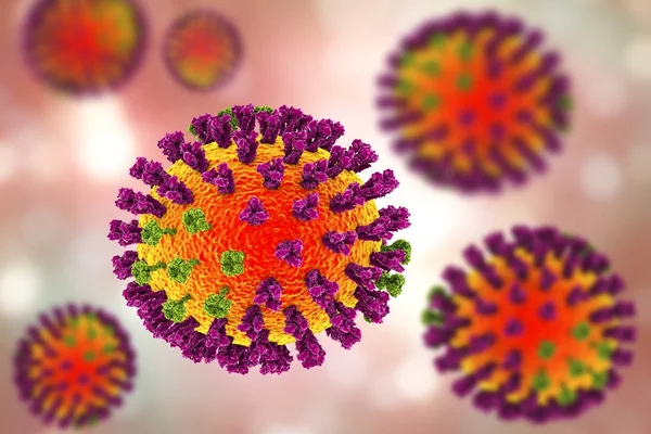 流感病毒例证 — 图库照片