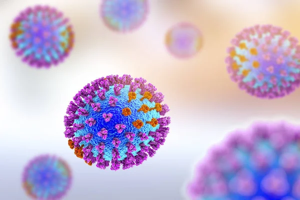 Influenza viruses illustration — Stock Photo, Image