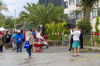 Alanya Antalya Türkiye 10 Aralık 2017 8 uluslararası Noel ın Bazaarı