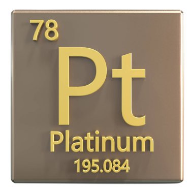 Platinum chemical element clipart