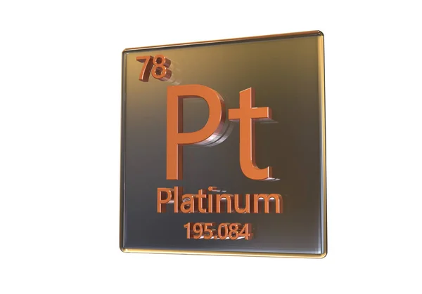 Platinum chemical element — Stock Photo, Image