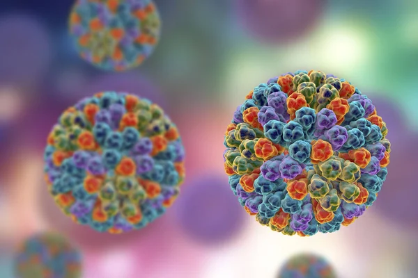 Model cząsteczkowy rotawirusa, co powoduje zakażenia biegunkowych u dzieci — Zdjęcie stockowe