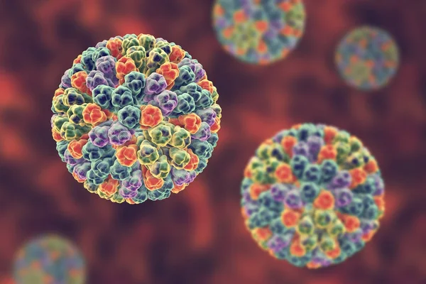 Molekylär modell av en rotavirus som orsakar diarré infektion hos barn — Stockfoto