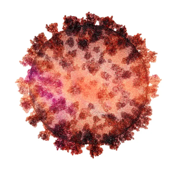 Sars Cov Koronawirus Powodujący Covid Ilustracja Pokazuje Powierzchniowe Skoki Wirusa — Zdjęcie stockowe