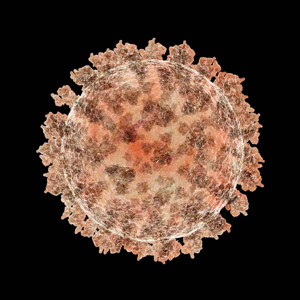 Sars Cov Coronavirus Que Causa Covid Ilustración Muestra Los Picos — Foto de Stock