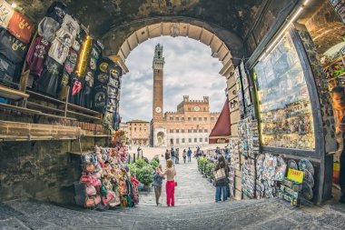 Piazza del Duomo Siena görünümünü