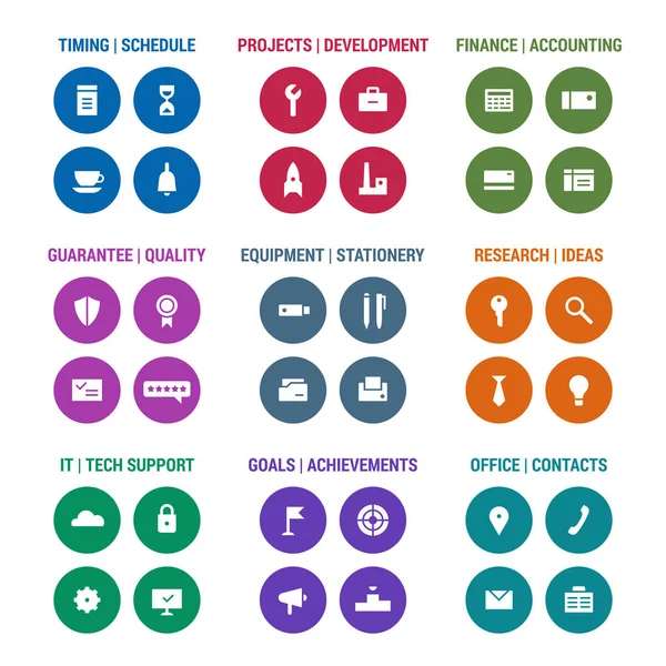 Корпоративні області набір іконок. Колір 3. — стоковий вектор